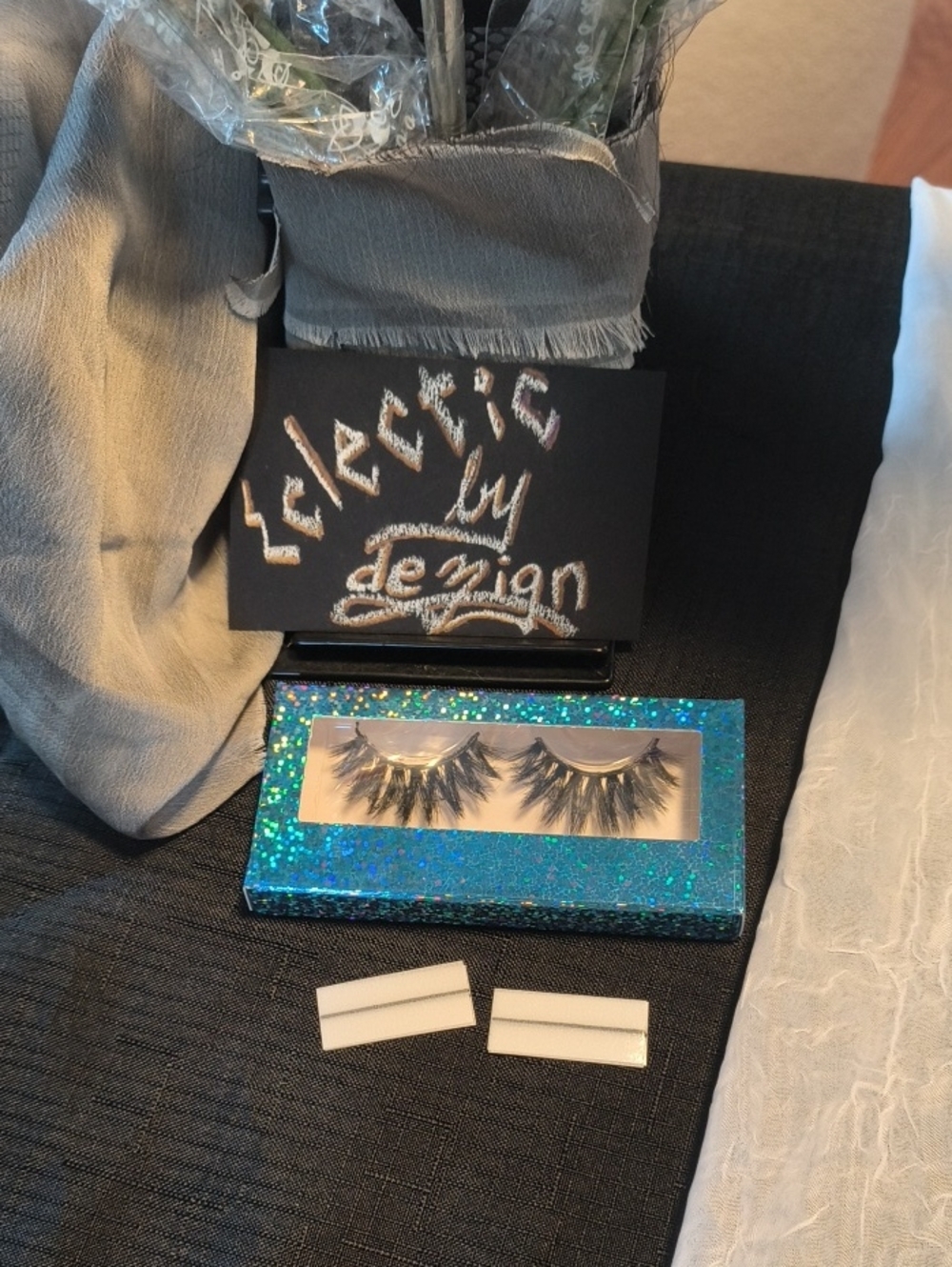 NEW Boutique Dramatic Wispy 3D Faux Mink False Lashes & Self Adhesive Strips